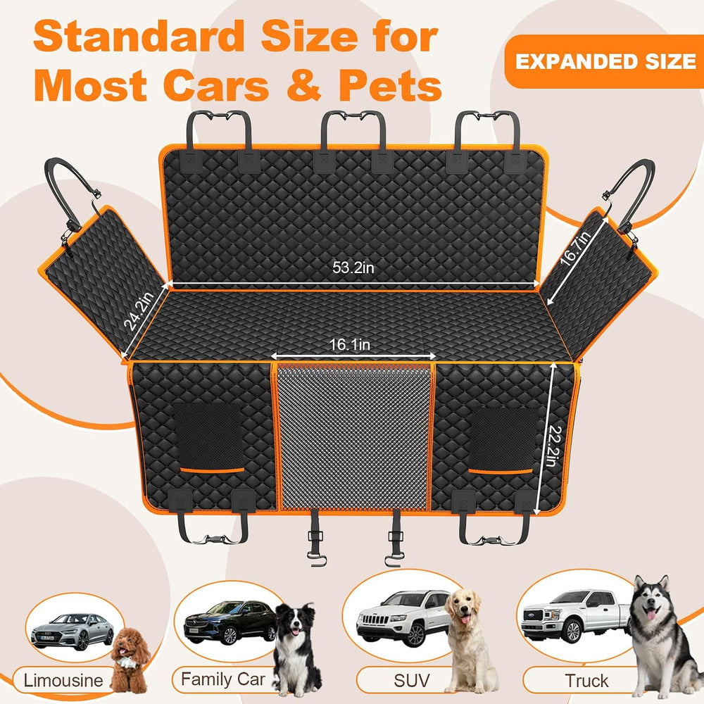 PartsBling 3 in 1 Convertible Hard Bottom Dog Seat Cover for Back Seat