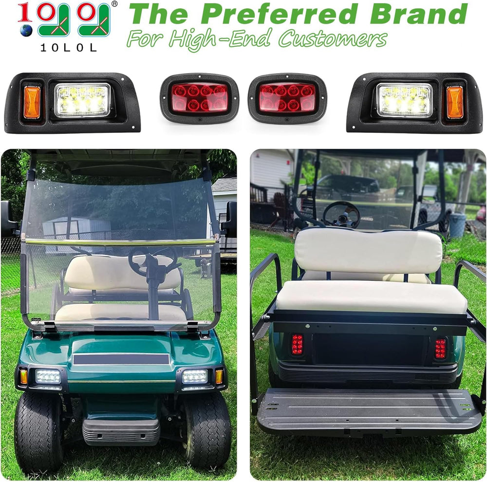 10L0L Golf Cart Light Kit for Club Car DS 1993-UP Gas & Electric, 12V
