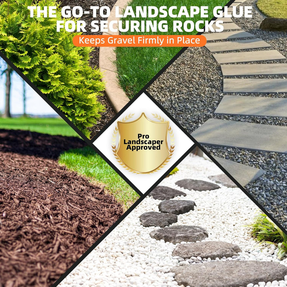 Rock Glue for Landscaping 1 Gallon, Ultra-Stick Mulch Bond Gravel Binder &amp...