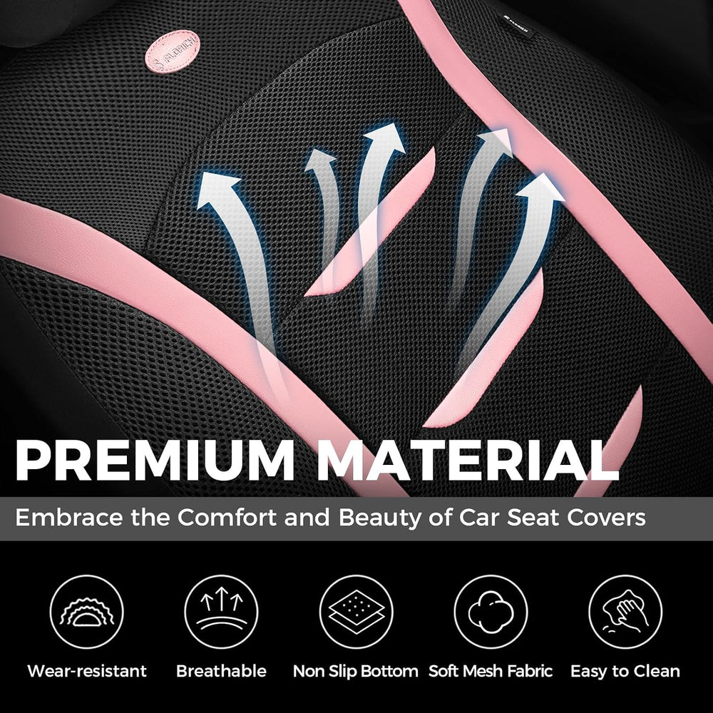 Front Car Seat Covers Breathable Automotive Seat Covers Car Seat Protectors 2...