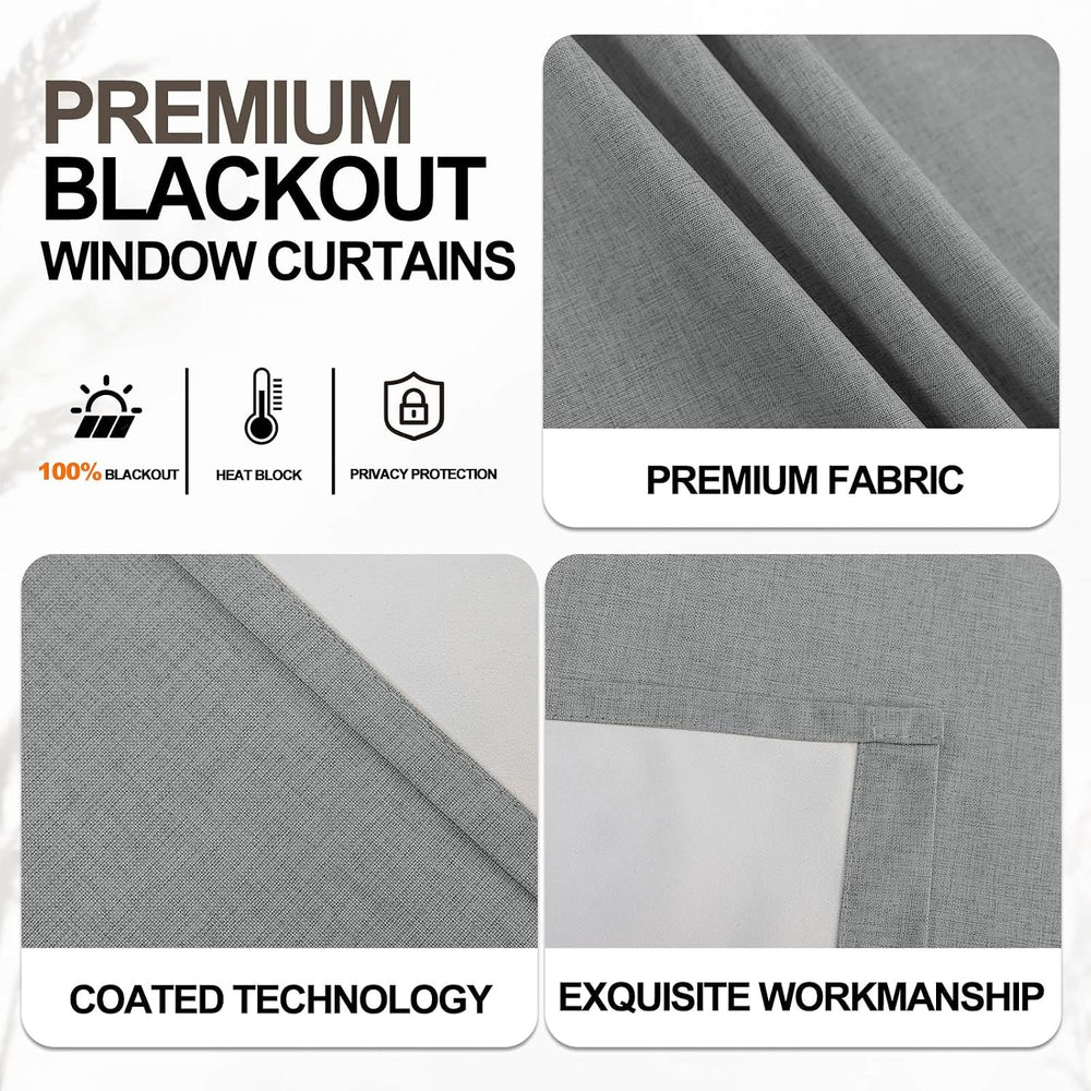 Adhesive Curtain,100% Blackout Curtains, No Drilling, Suitable for Multi-Scen...