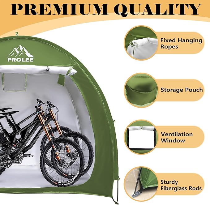 Prolee Bike Shed 6.6FT Waterproof 210D Oxford Fabric, Bike Storage