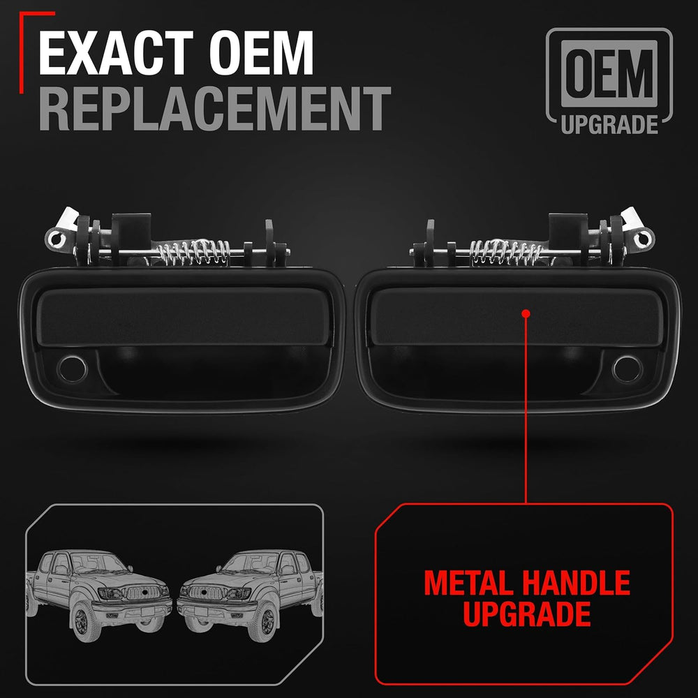 Exterior Front Driver & Passenger Door Handle Set, Upgraded Metal, Compat...