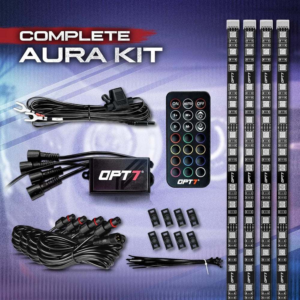 OPT7 Aura Halo Accent Lights for 2008-2023 Dodge Challenger with Remote Contr...