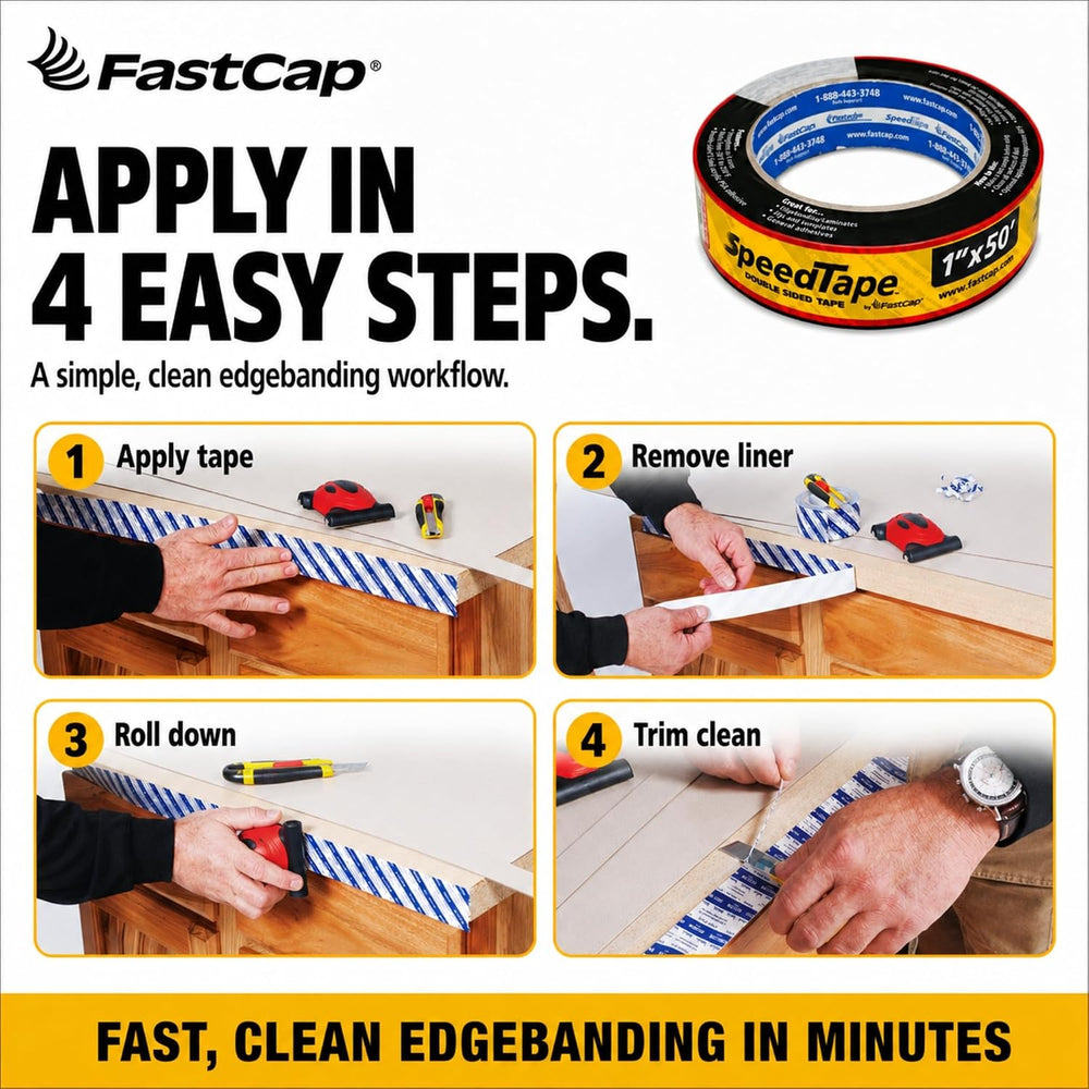 FastCap SpeedTape Double Sided Adhesive Tape, 1" x 50'