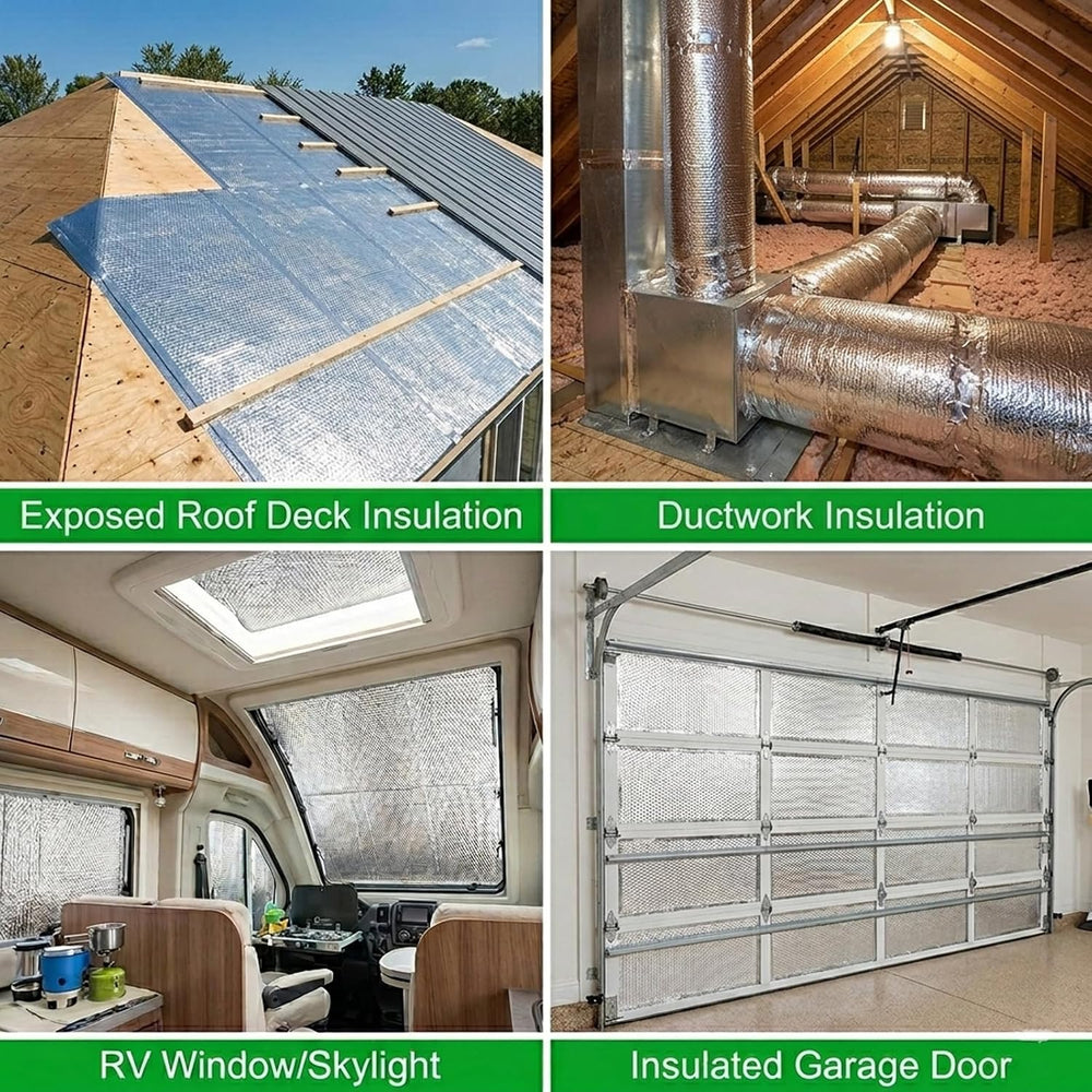 Garage Door Insulation Kit - 8PCS 24X48 inch Double Bubble Panels Reflective ...