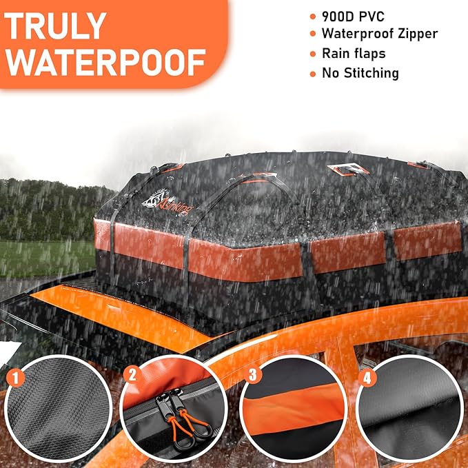 Asinking Car Roof Bag Rooftop top Cargo Carrier Bag 15 Cubic feet Waterproof