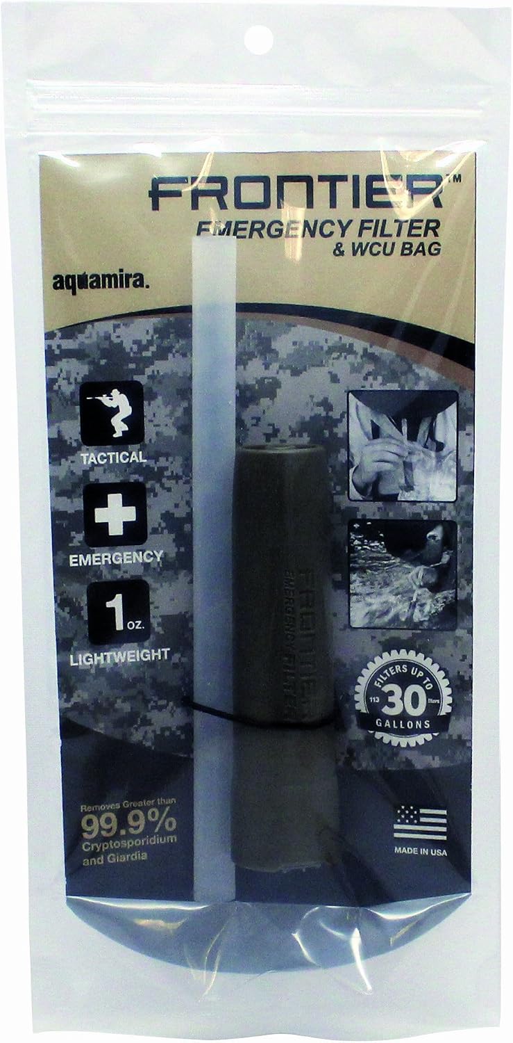 Aquamira Frontier Tactical Emergency Water Filtration and Straw