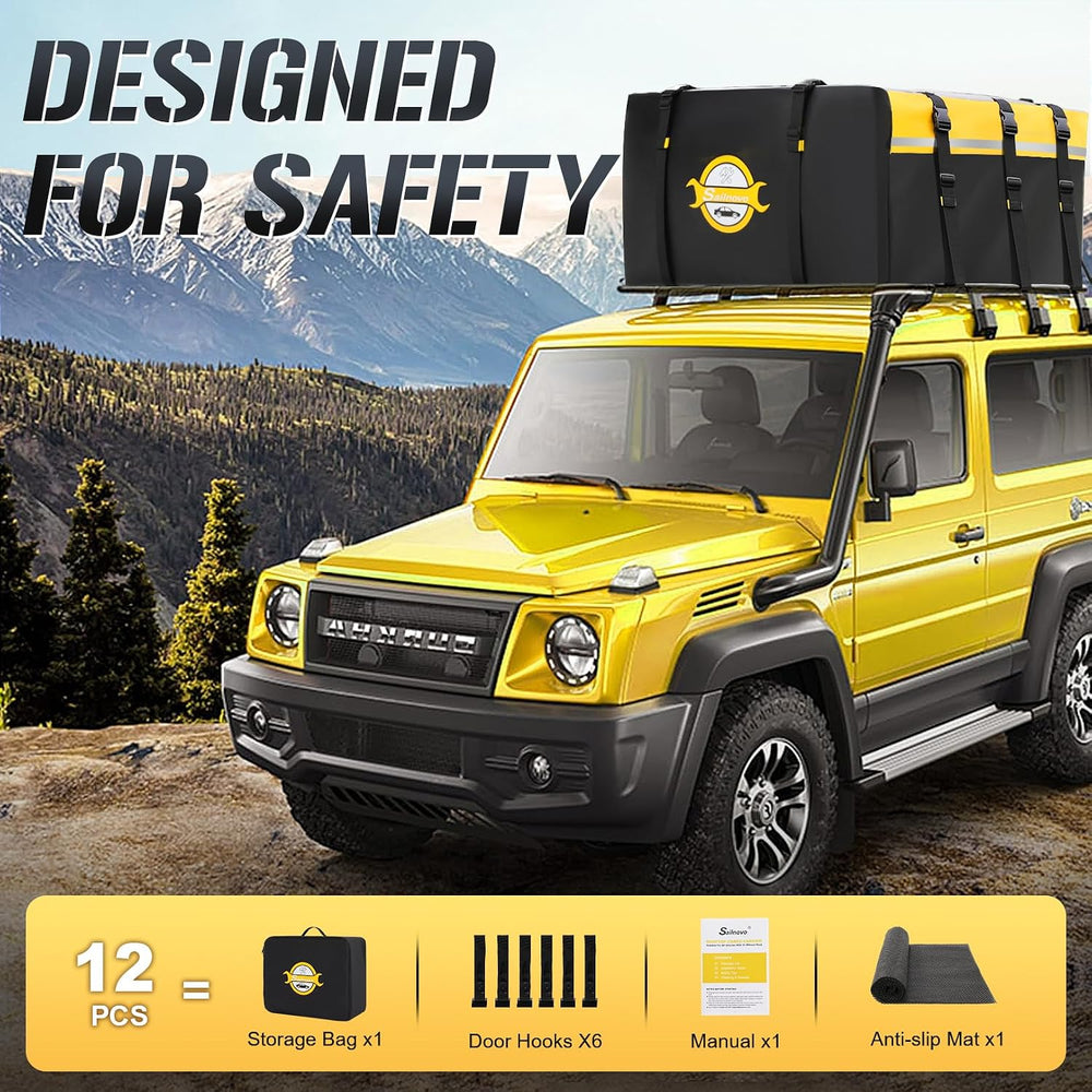 Sailnovo Rooftop Cargo Carrier 20 Cubic, Waterproof Car Roof Bag Soft-Shell C...