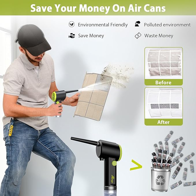 Compressed Air Duster, Electric Air Duster, Handheld Cordless Air Duster