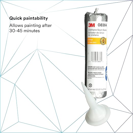 3M Urethane Seam Sealer, High Solids, Permanently Flexible, 310 mL/10.5 oz Foil