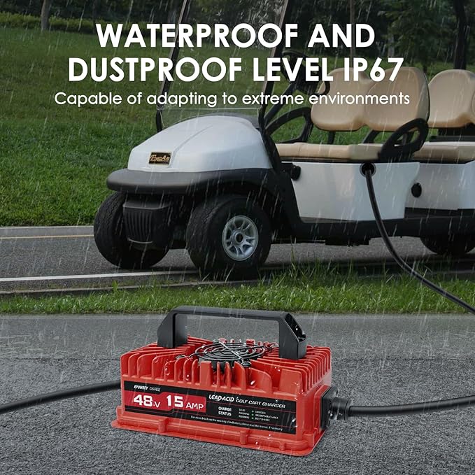15 AMP Golf Cart Charger for 48 Volt EZGO RXV & TXT