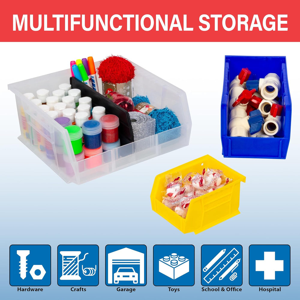 Akro-Mils 30224 AkroBins Plastic Storage Bins, 11"x 4"x 4", Bl...