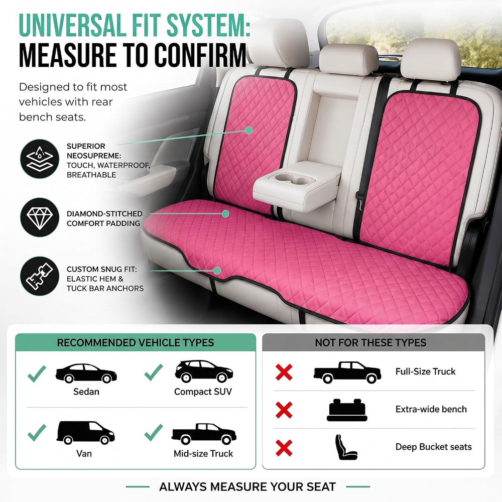 FH Group Car Seat Cover Cushion - Cars Trucks SUV, Neosupreme Car Seat Cushio...