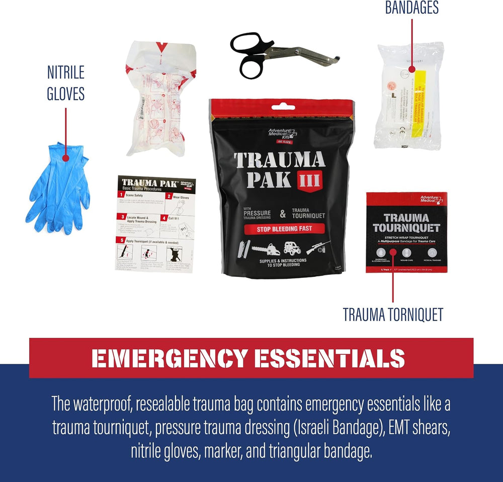 Adventure Medical Kit Trauma Pak III - Medical First Aid Kit - Emergency Trau...