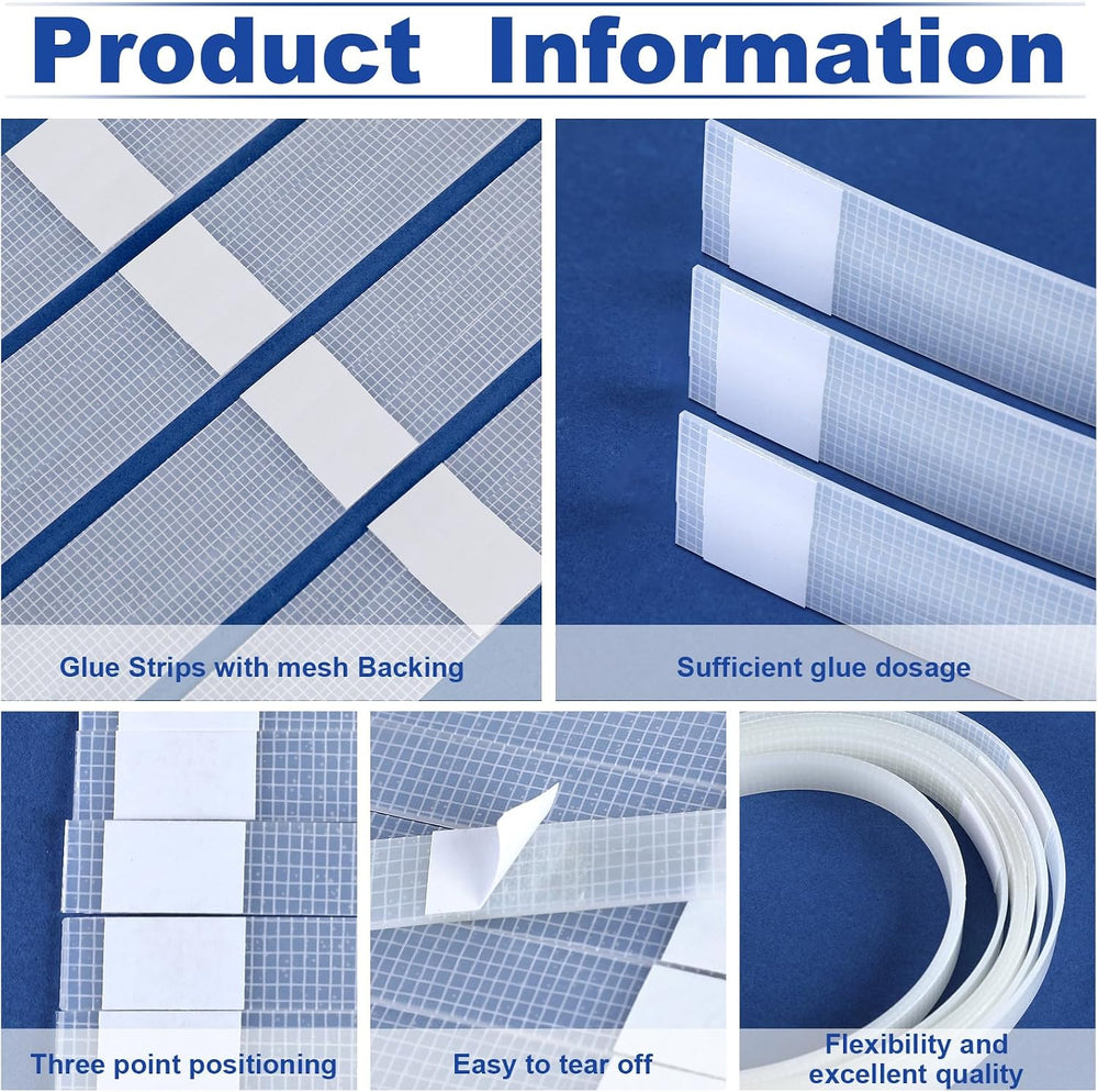 Outus 50 Pcs Glue Strips with Mesh Backing Thermal Binding, 50 mm