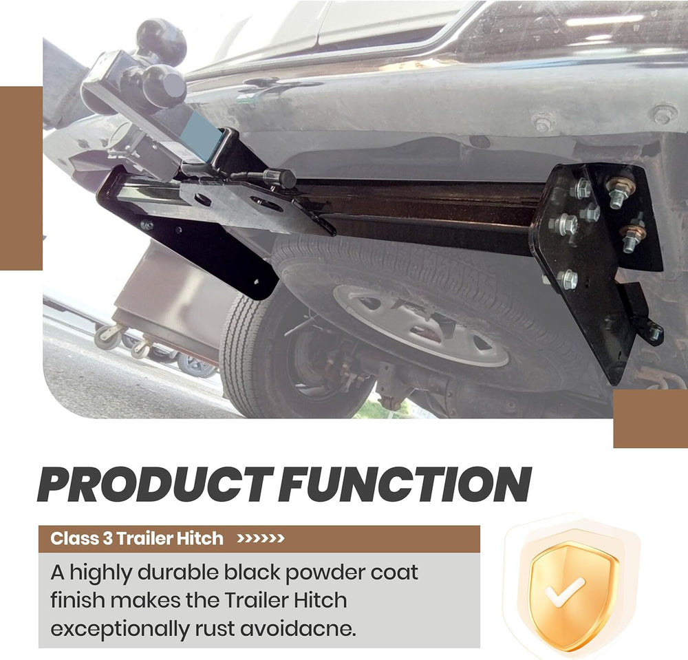 KUAFU 2 Inch Class 3 Trailer Hitch Compatible with 1996-2023 Chevrolet Expres...