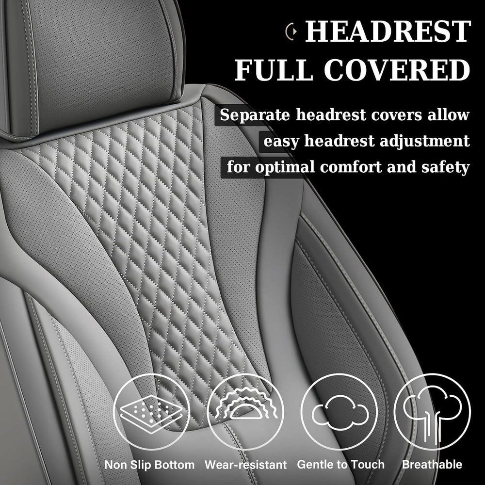 Coverado Car Seat Covers Full Set, Seat Cushion for Cars, Automotive Seat Cov...