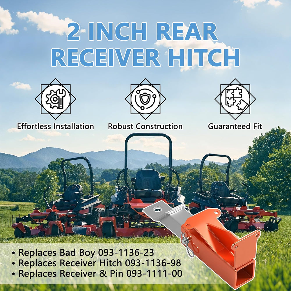 2" Hitch Kit with Pin Hitch Receiver Fits for Bad Boy, 2021 & Up Mav...