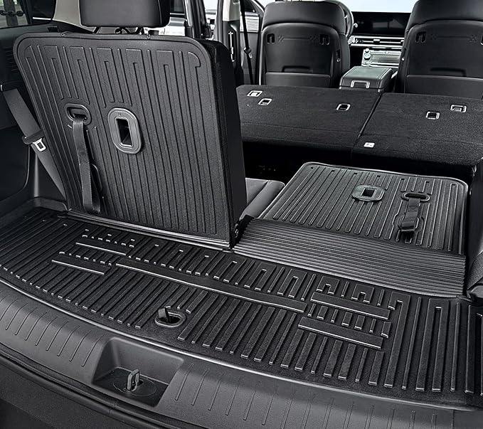 Floor Mats for 2024 2025 2026 Hyundai Santa Fe 6-Seat/7-Seat, All Weather TPE