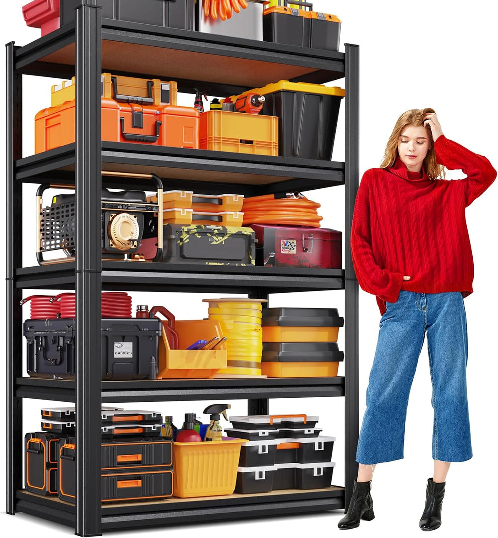 Storage shelves, Adjustable Garage Shelving,5-Tier Shelving Unit