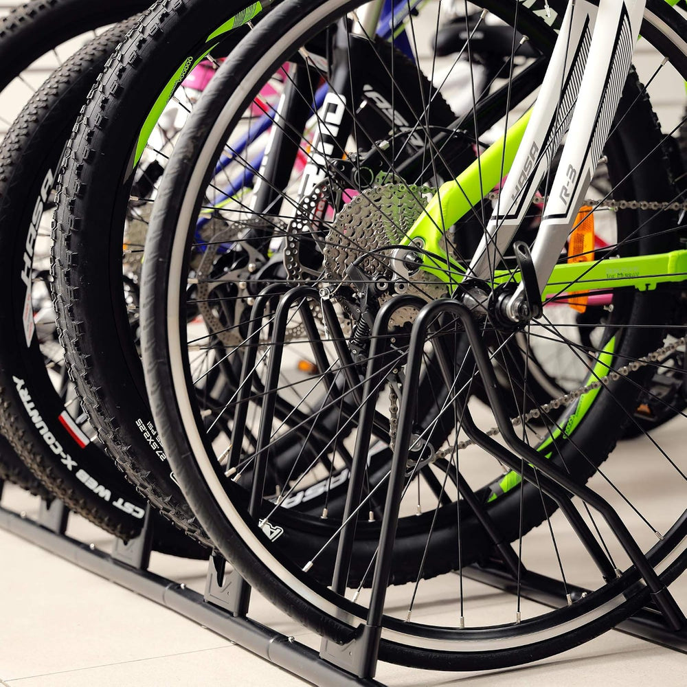 CyclingDeal Bicycle Floor Parking Rack Stand - for Mountain MTB Road Bike - I...