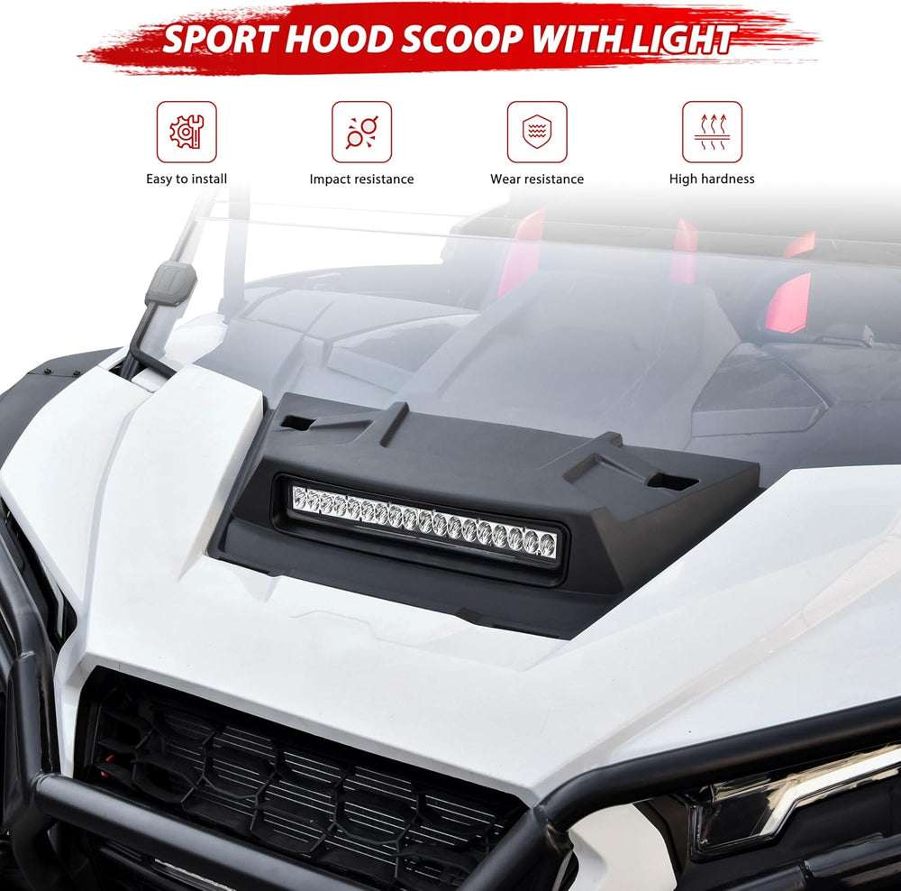 LED Turbo Hood Scoop Compatible with 2024 2025 2026 Polaris RZR XP 1000/ XP 4...