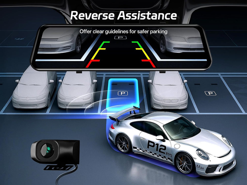 Pelsee P12 Pro Max 4K+2.5K Mirror Dash Cam w/Starvis 2 IMX678