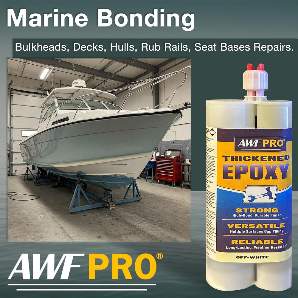 AWF-PRO (450 mL) Thickened, Non-Sag, Wood Repair Epoxy Adhesive for Rot Repai...