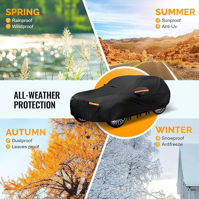 30 Layers SUV Car Cover for Automobiles All Weather Waterproof, Outdoor