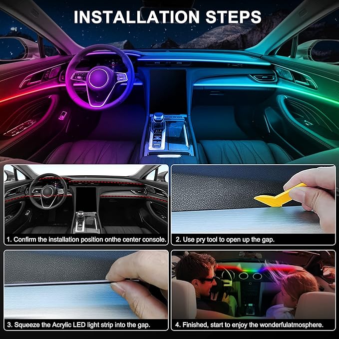 Acrylic Interior Car LED Strip Light