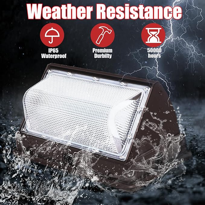 120W LED Wall Pack Lights, Extremely Bright Commercial Outdoor Wallpack