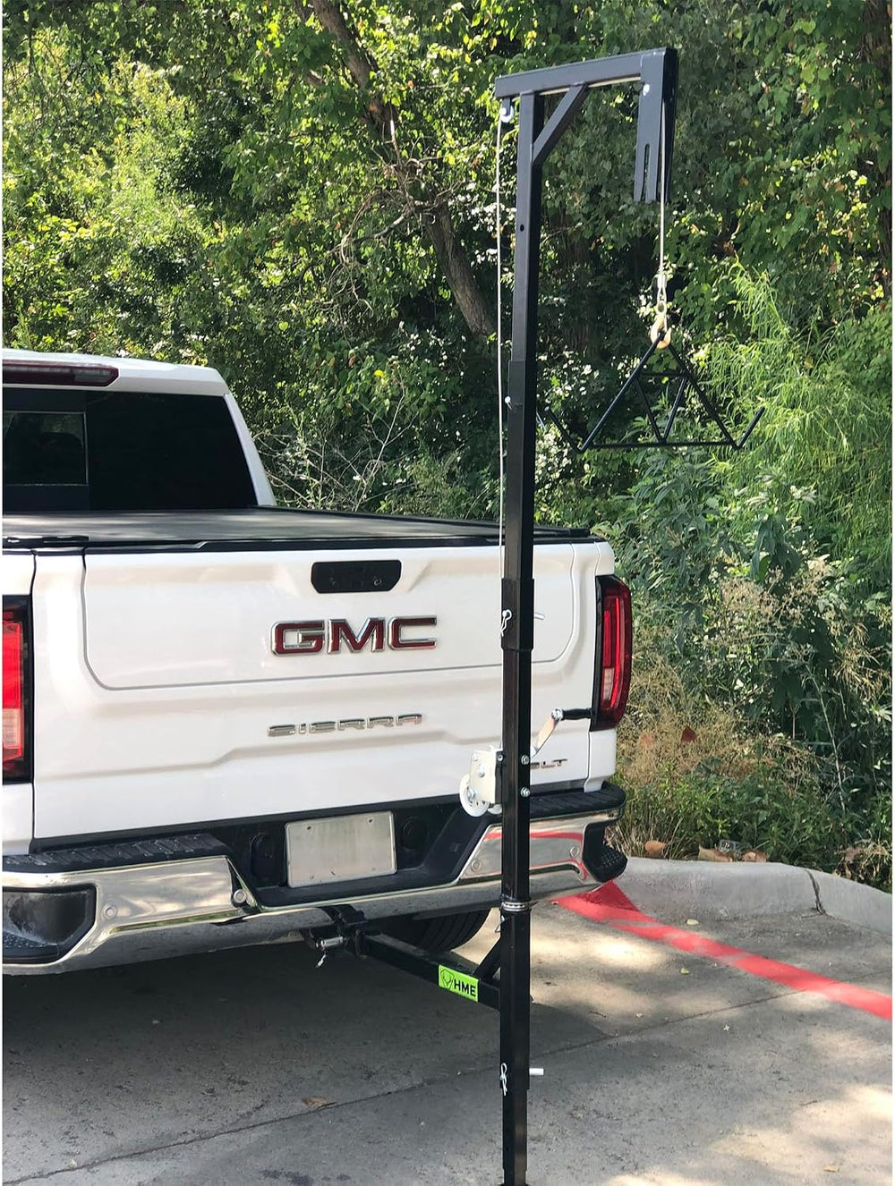 HME Truck Hitch Game Hoist Kit with Winch and Gambrel, 400 lb Capacity