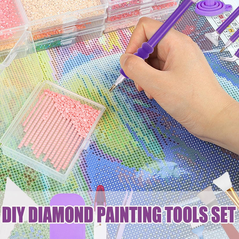 Qlonry 185 Pcs All Inclusive Diamond Painting Tool Kit Diamond Art Accessorie...