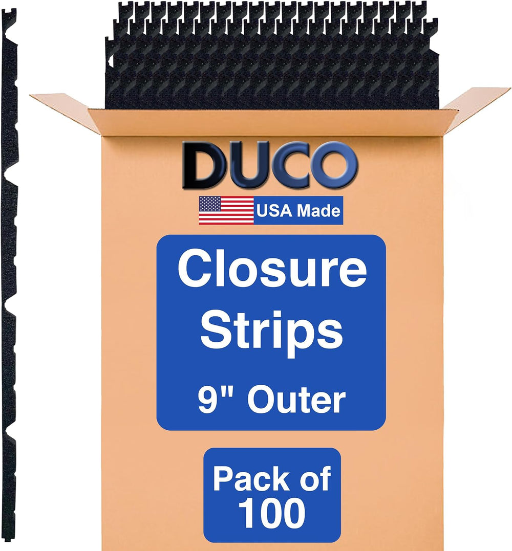 Duco Classic Rib Foam Closure Strips 3ft Long, 9" Rib Spacing - 100 Pack...