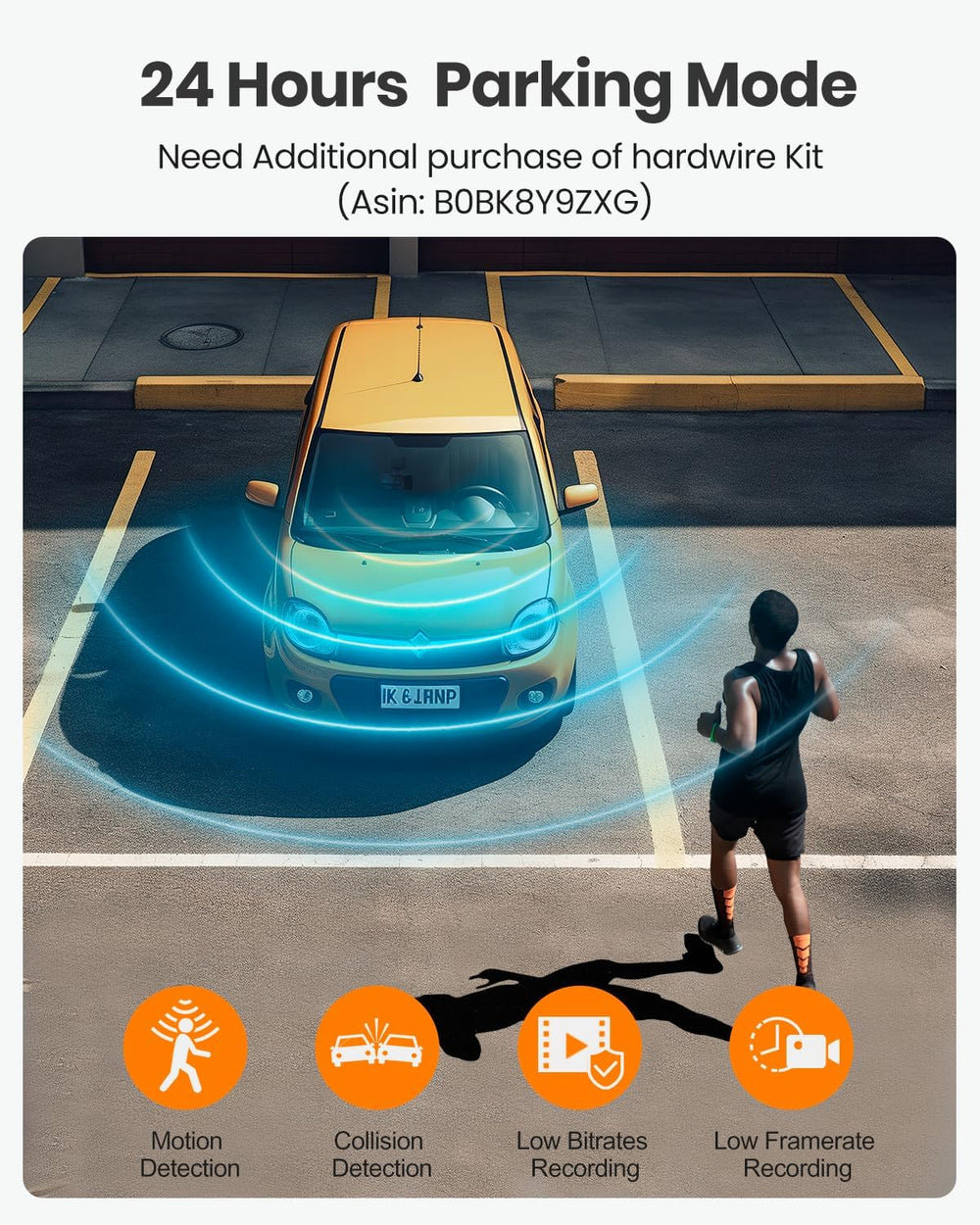 4K Dash Cam Front and Rear, Built-in WiFi GPS, 3" IPS Screen