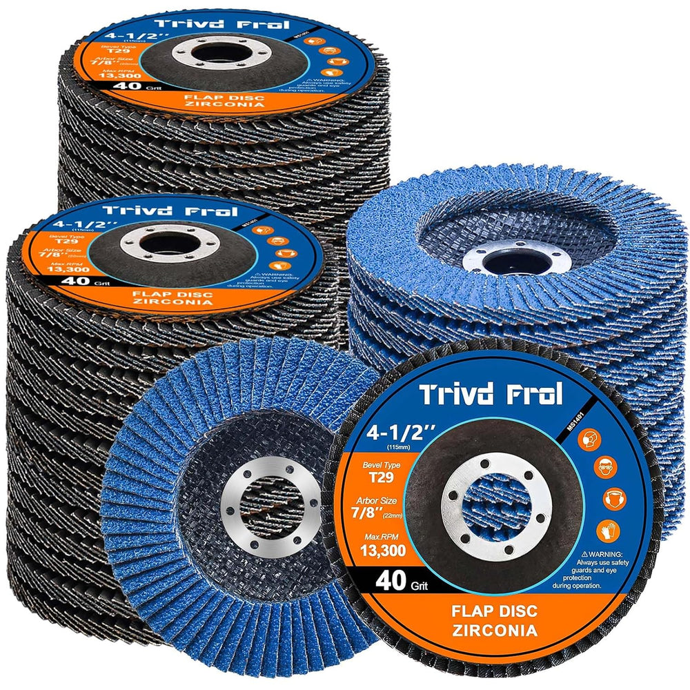 Flap Discs 4 1/2" for Angle Grinder Disc - Trivd Frol 40 Pack 4 1/2&quot...