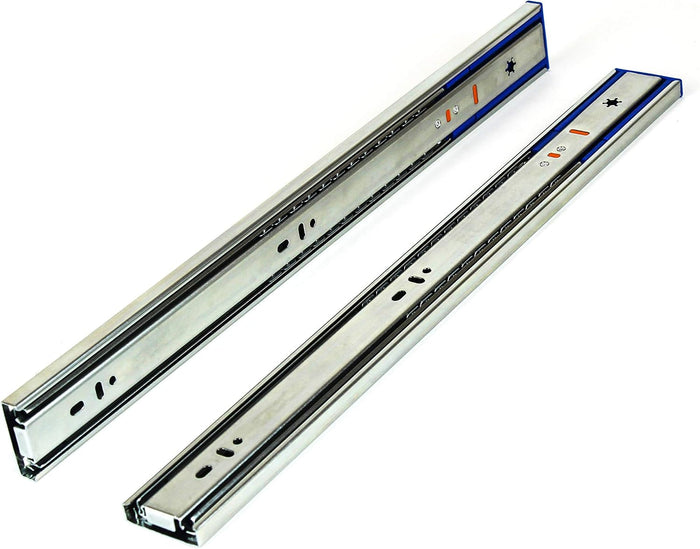 Berta (10 Pairs) Soft Close 18 Inch Ball Bearing, Side Mount Heavy Duty Steel Material, 100 lbs. Load Rating, Full Extension Drawer Slides Hardware with Screws (18 in Drawer Slides)