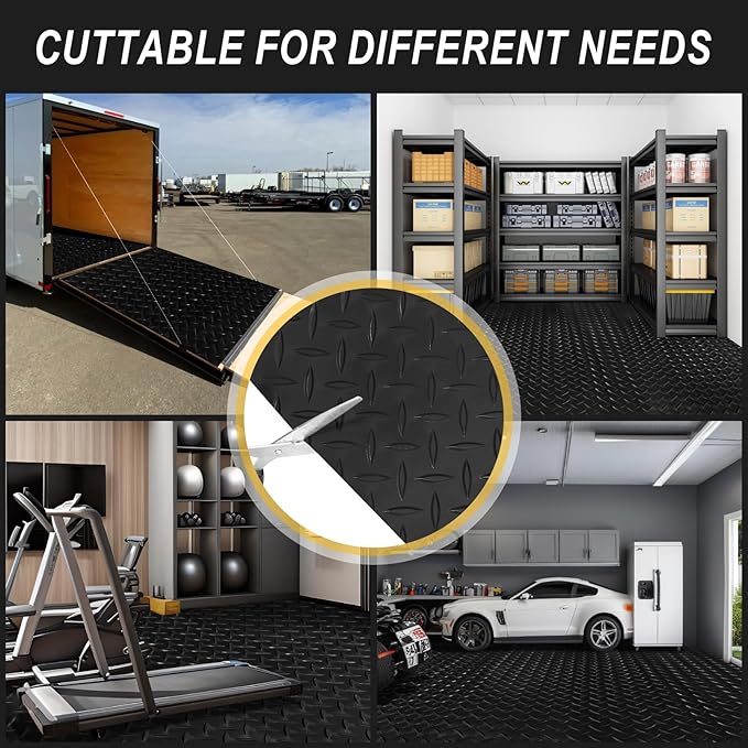 4x10FT Garage Floor Mat, 2.8mm Thickened Flooring Roll