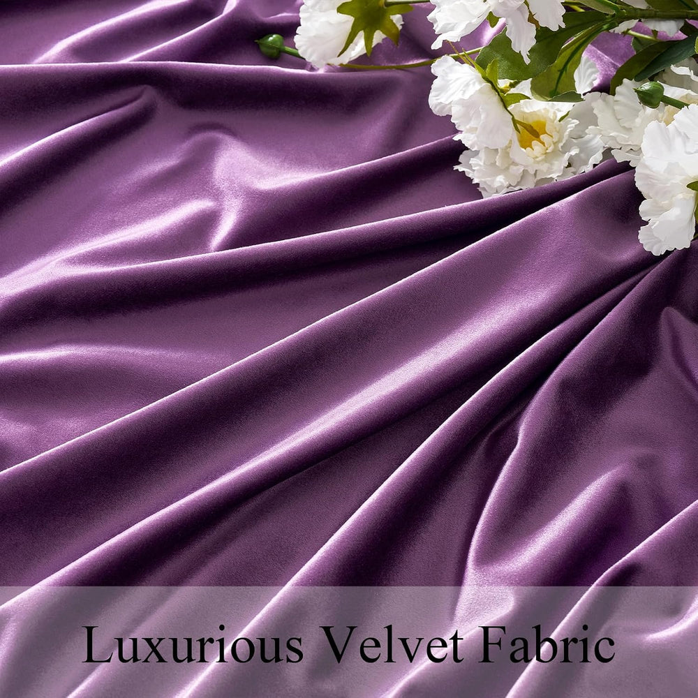 Violet Purple Velvet Rectangle Tablecloth: Halloween Luxury Table Cloth