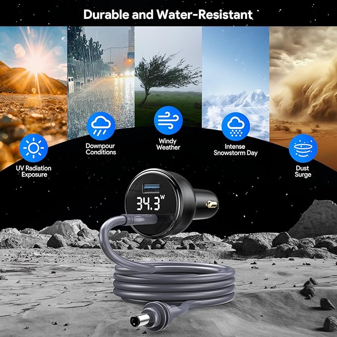 QUIDDITY Starlink Mini Car Adapter DC Power Cable + Cigarette Lighter Adapter