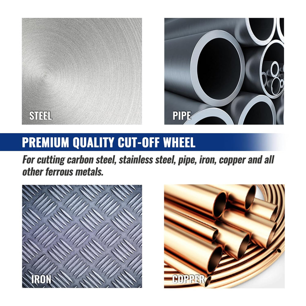 WORKPRO 4-1/2 x 7/8 Inch Cut-Off Wheels, 50 Pack Thin Metal Cutting Discs