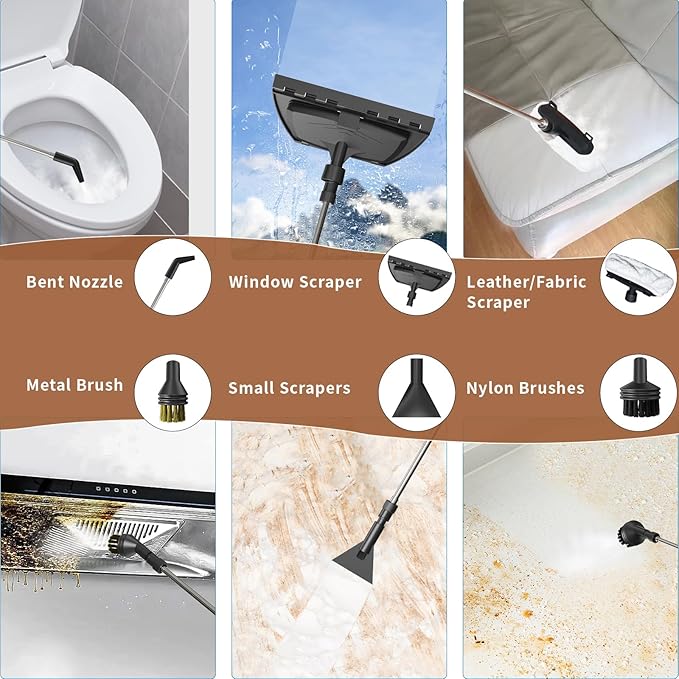 Handheld Steam Cleaner for Home, 2500W High Temperature Pressurized Machine