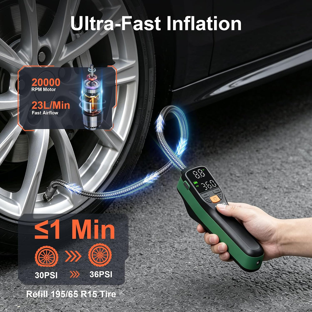 BEVA CAP03 Portable Tire Inflator, 150 PSI Bike Air Pump