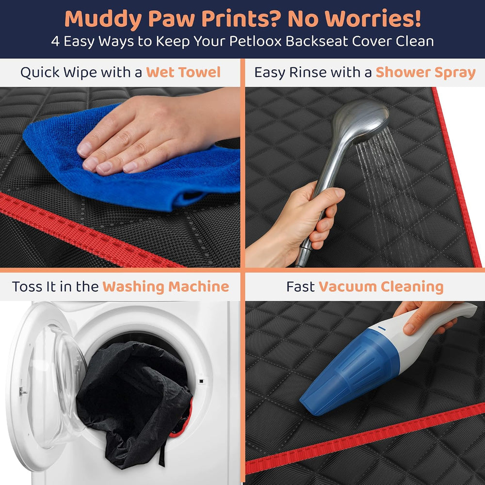Dog Car Seat Cover for Back Seat, Dog Hammock for Car, SUV, Truck & Tesla