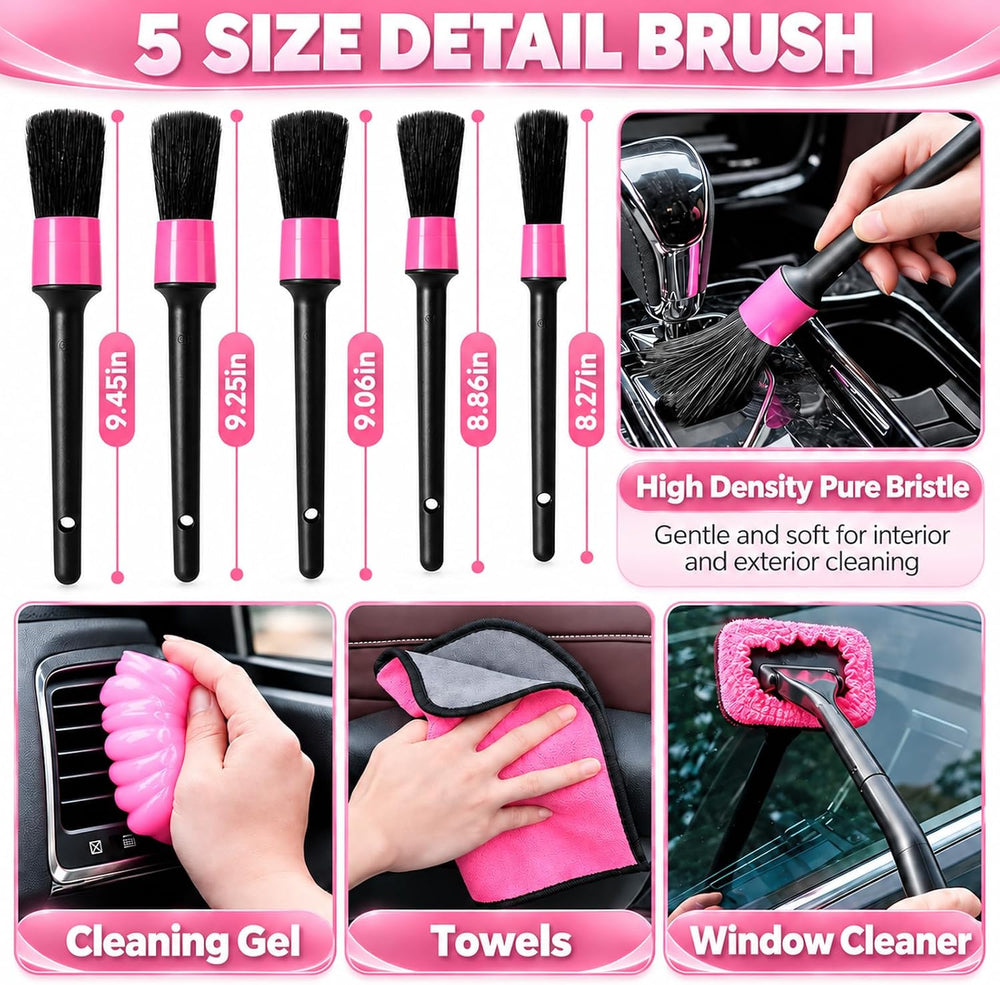 Thinklearn Car Cleaning Kit With High Power Car Vacuum Detailing Kit