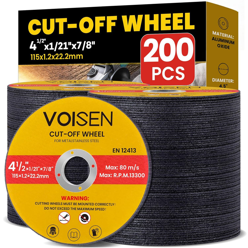 VOISEN 4 1/2 Cut Off Wheel,200 PCS Angle Grinder Cutting Disc