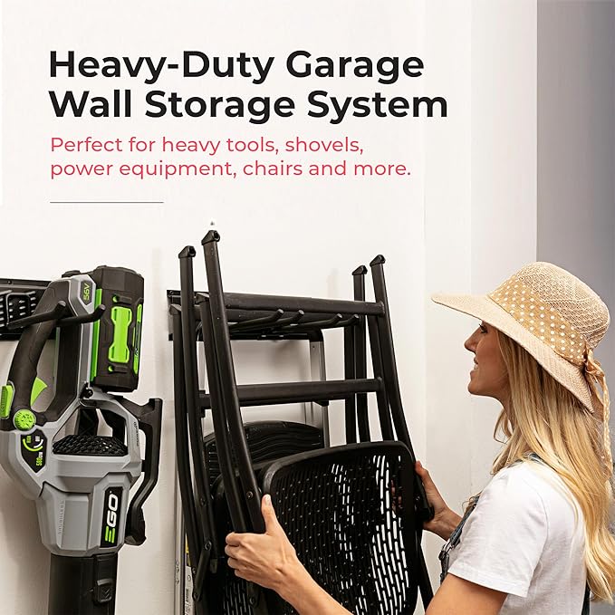 Heavy-Duty Garage Wall Storage System | Wall Mounted Tool Organizer Rack