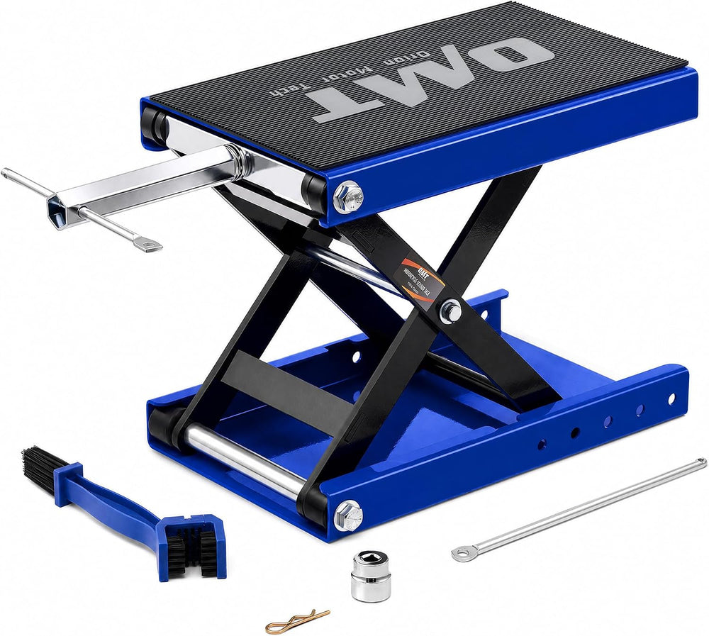 OMT 1100lb Motorcycle Scissor Lift Jack Wide Deck Motorbike Hoist Stand