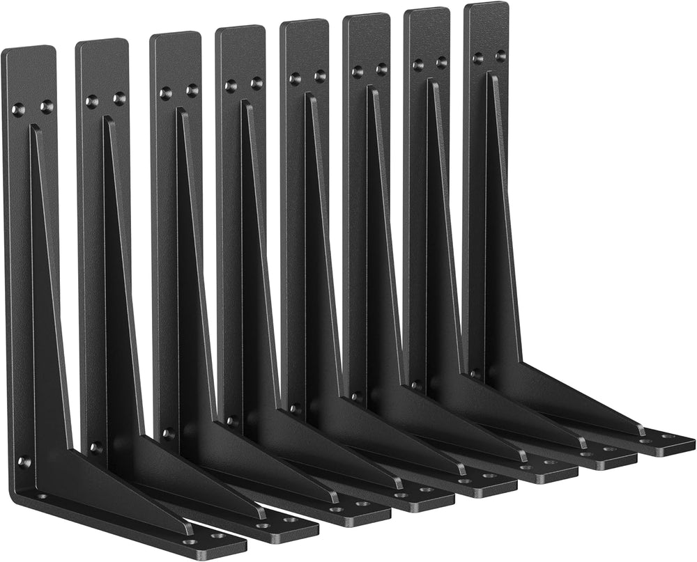 8-Pack 6 Inch Heavy Duty Shelf Brackets, Premium Metal Wall Bracket for Mante...